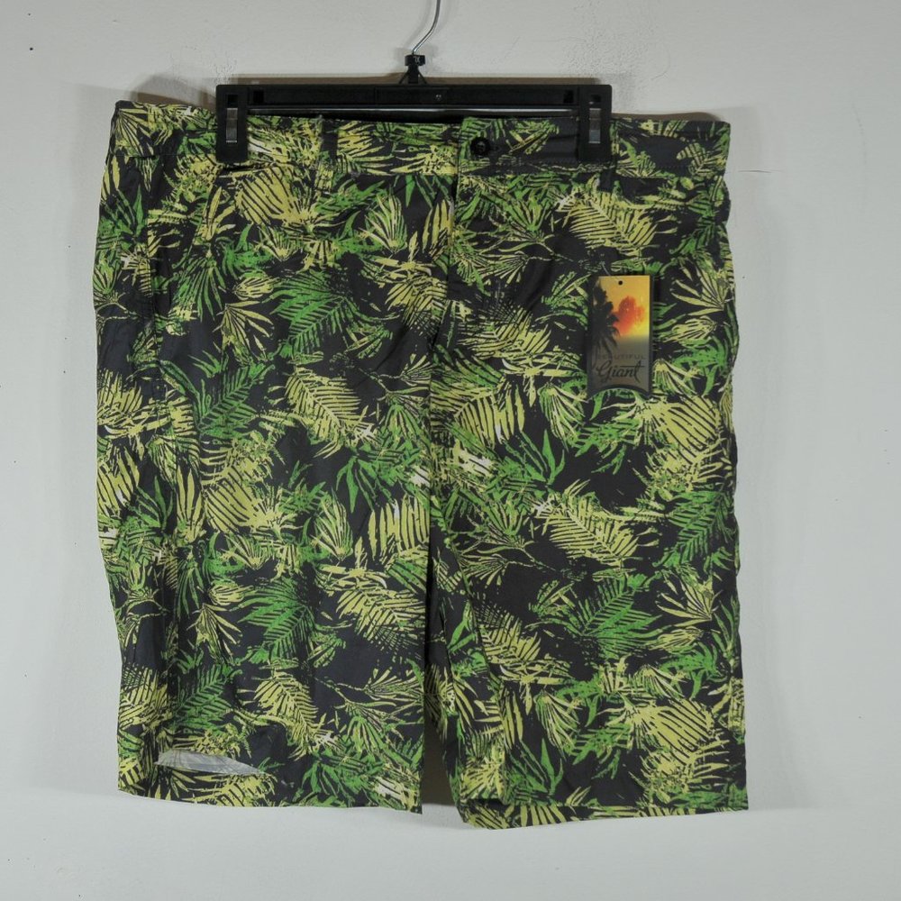 Beautiful Giant Men’s Boardshorts L  Performance Swim Trunk Floral Green NWT